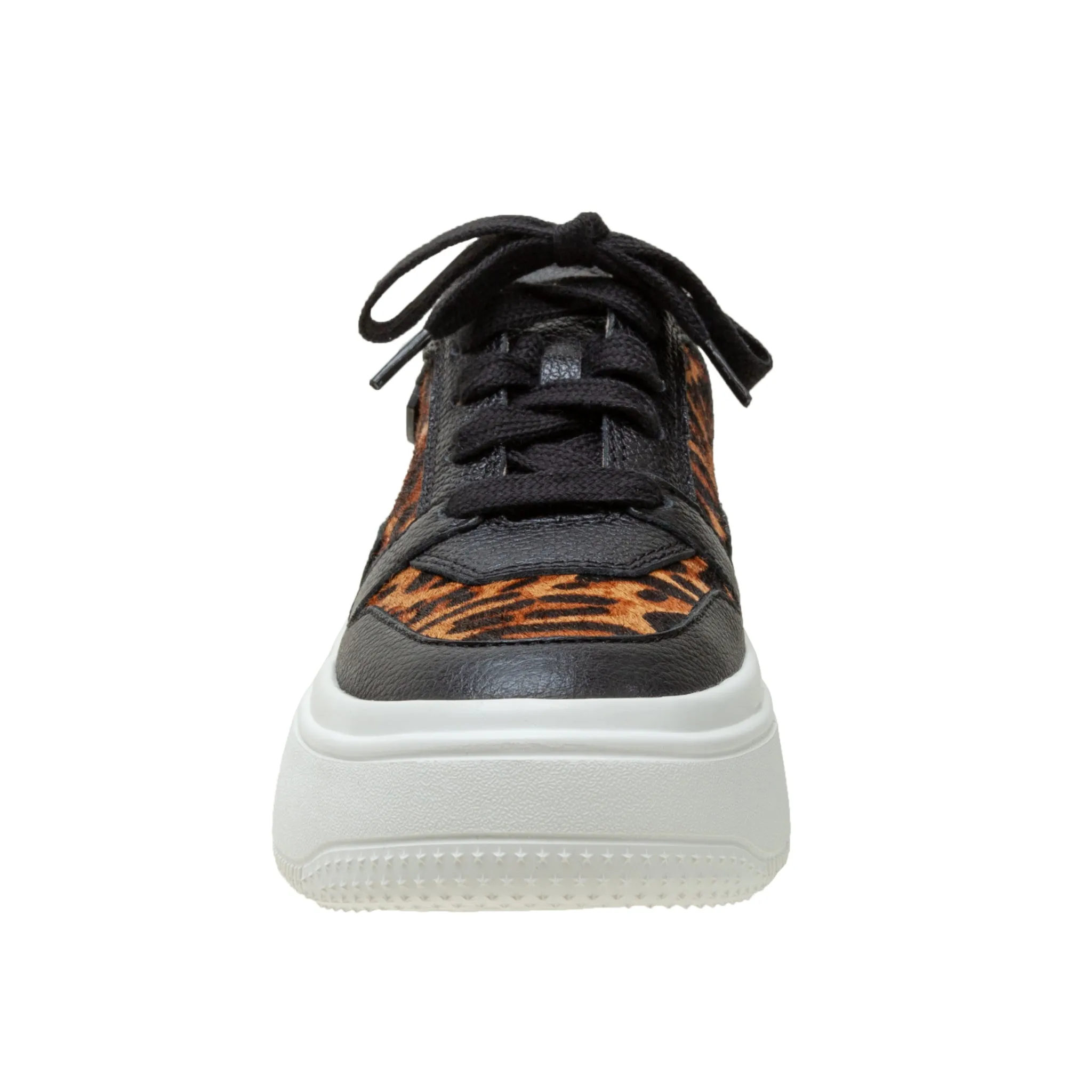 GAINS | Lace-up Leather Platform Sneakers