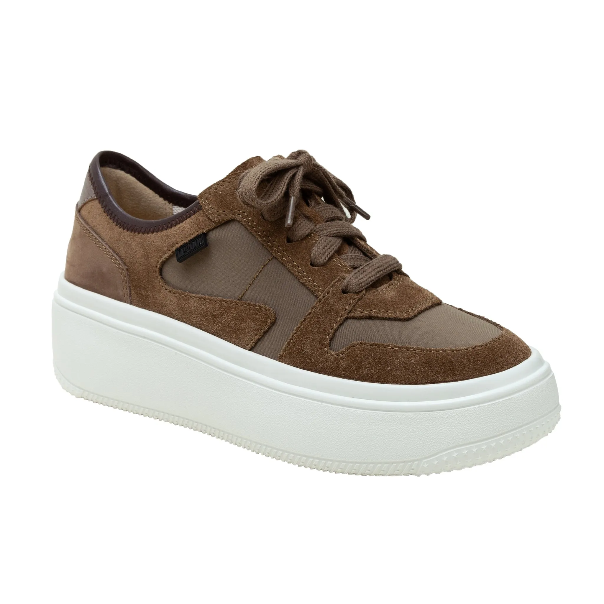GAINS | Lace-up Leather Platform Sneakers