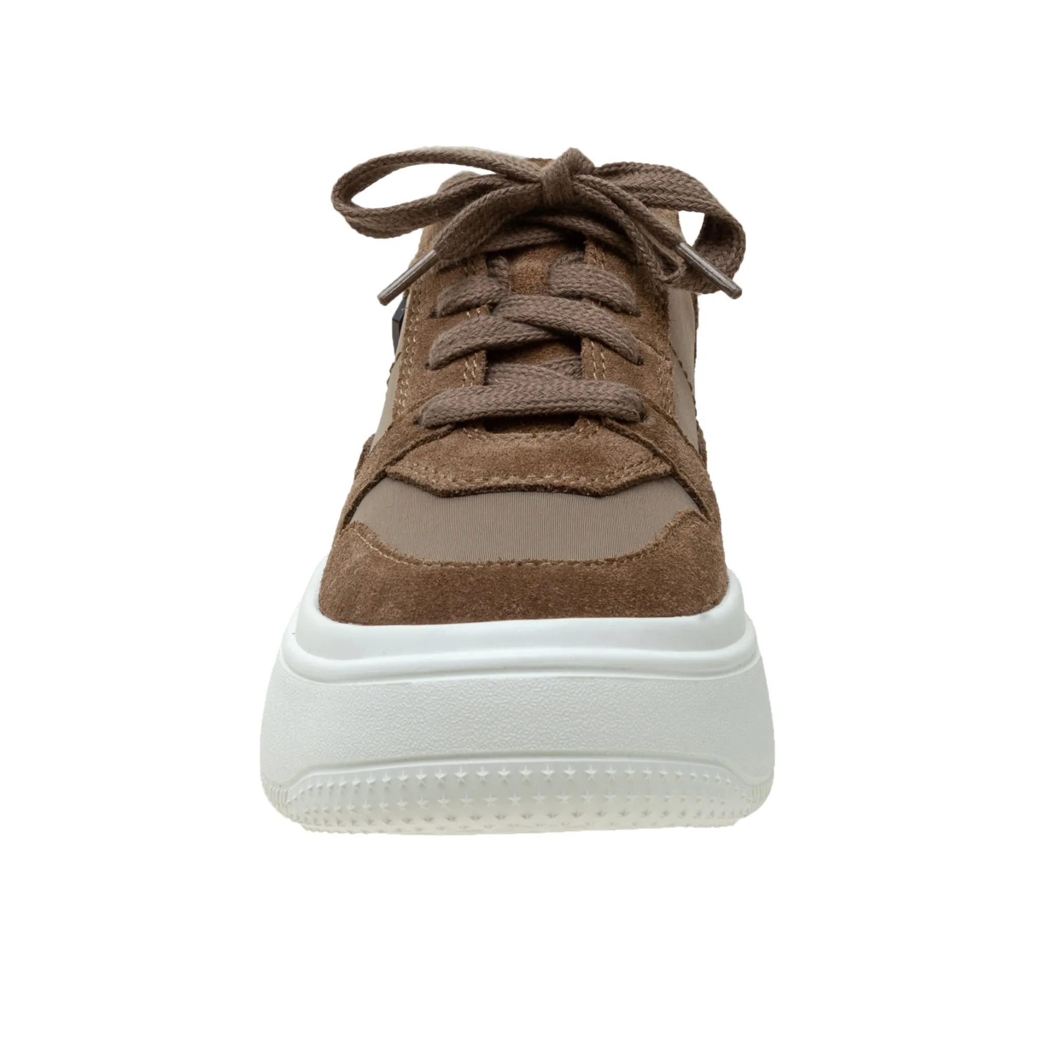 GAINS | Lace-up Leather Platform Sneakers