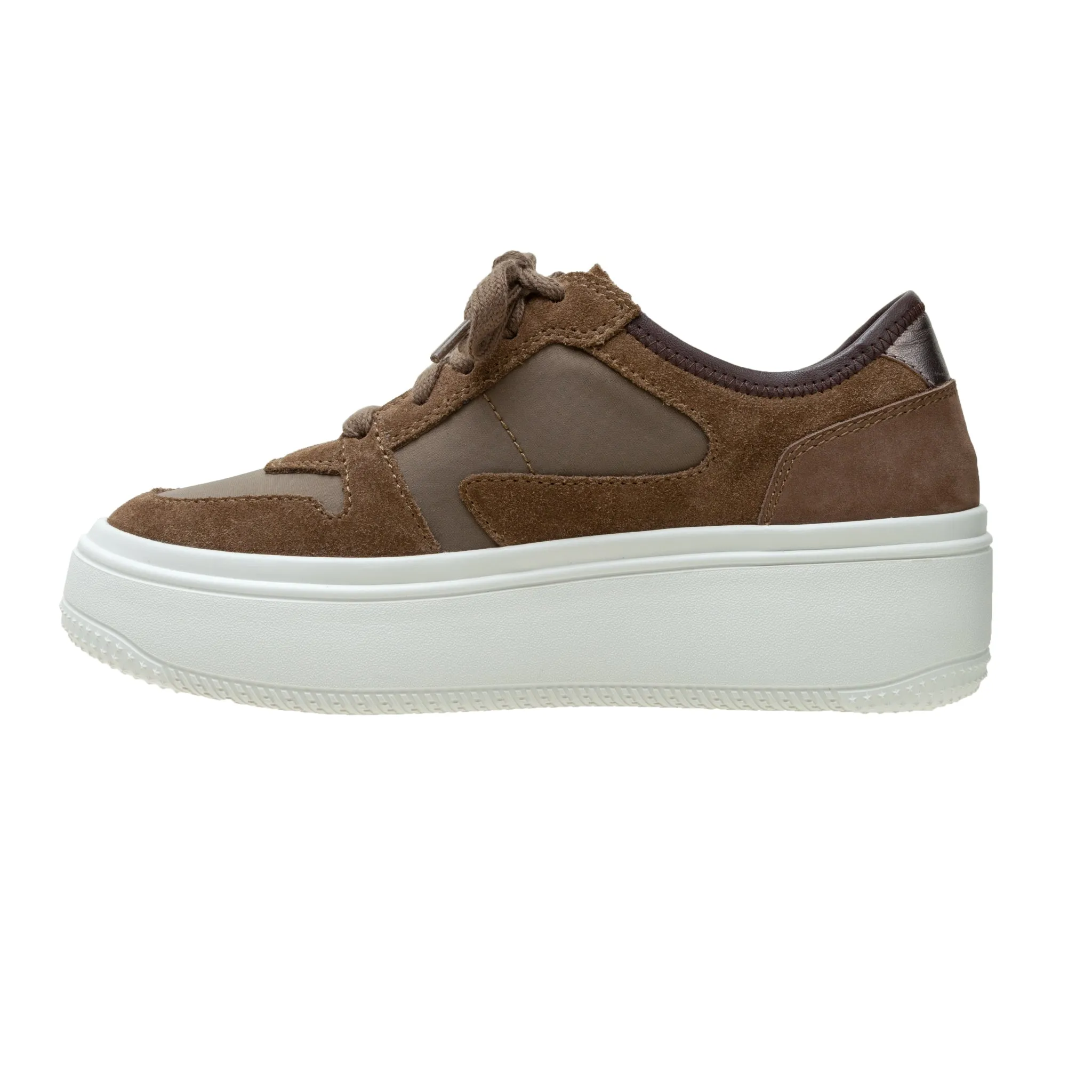 GAINS | Lace-up Leather Platform Sneakers
