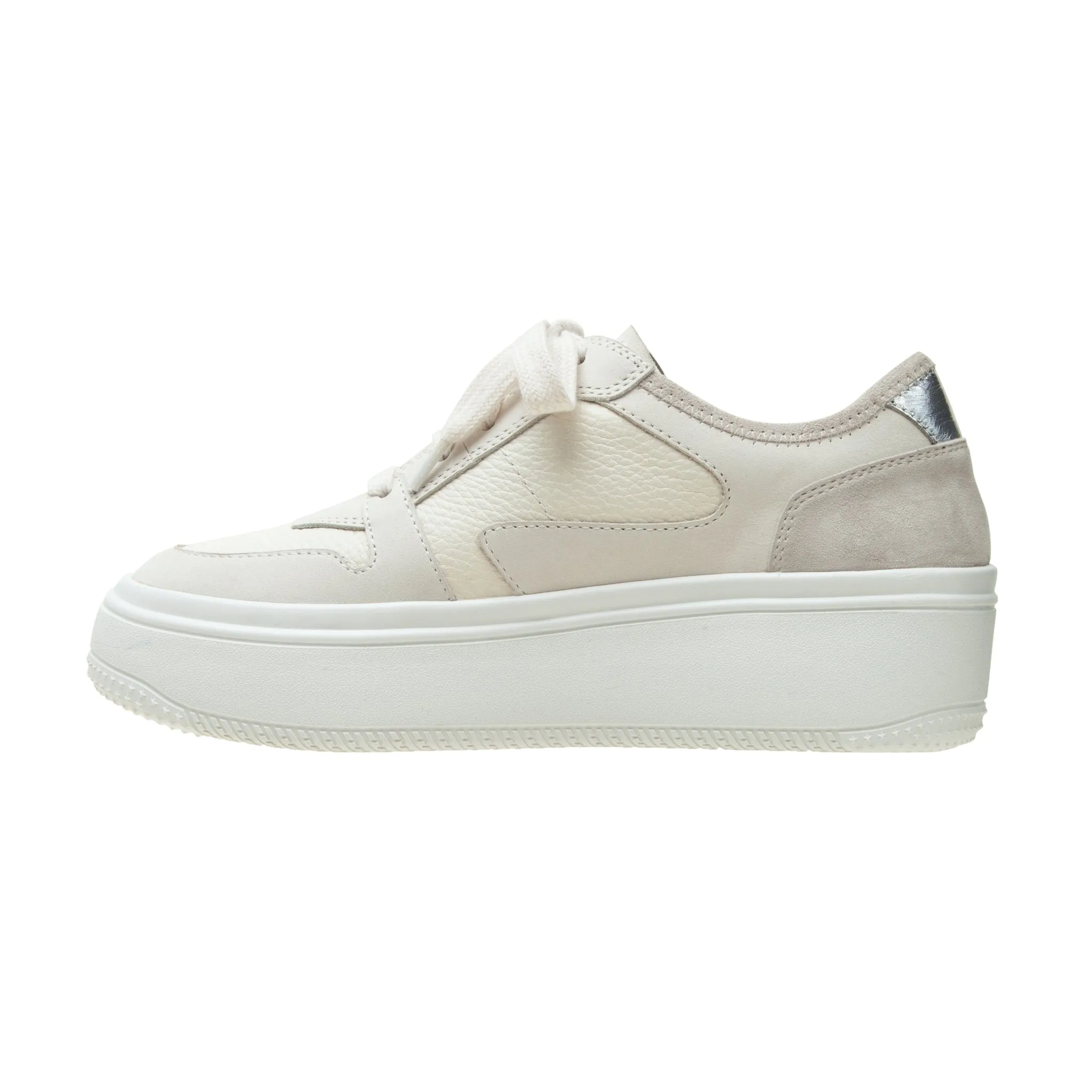 GAINS | Lace-up Leather Platform Sneakers