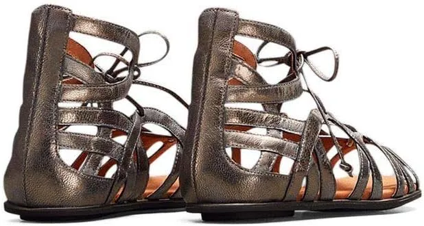 Gentle Souls Women's Break My Heart 3 Gladiator Sandal, Gold