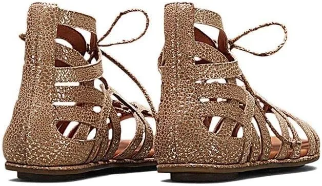 Gentle Souls Women's Break My Heart 3 Gladiator Sandal, Gold