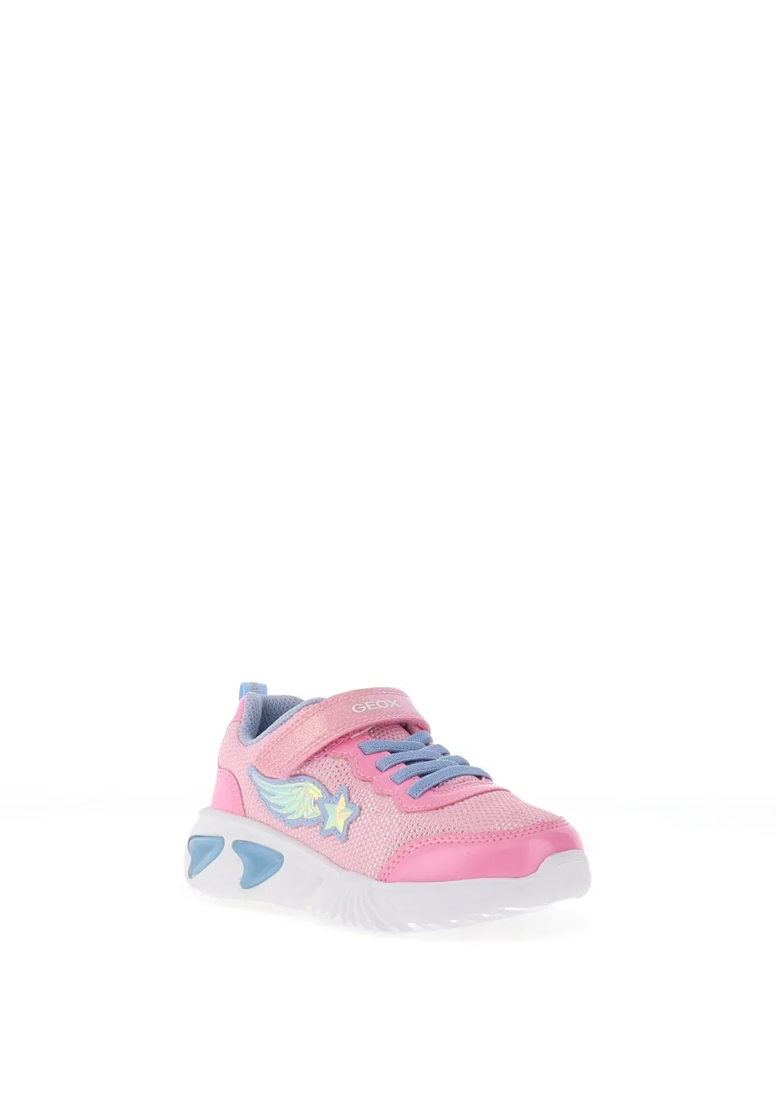 Geox Girl Assister Light Up Trainer, Pink