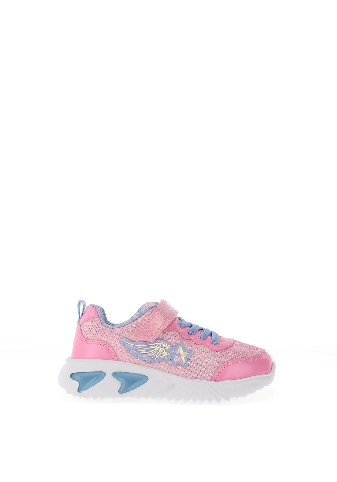 Geox Girl Assister Light Up Trainer, Pink
