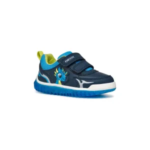 GEOX Lightyloo(Nintendo) - Children's Velcro Trainer with Lights in Navy/Blue