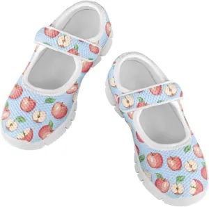 Girls Casual Shoes with Strap,Printed Sneaker for Toddlers Kids,Comfort Anti-Slip Walking Shoes for Indoor Outdoor