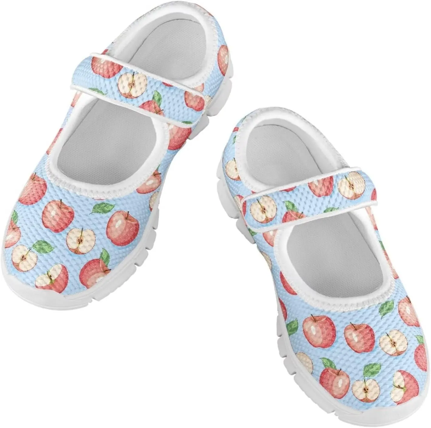 Girls Casual Shoes with Strap,Printed Sneaker for Toddlers Kids,Comfort Anti-Slip Walking Shoes for Indoor Outdoor