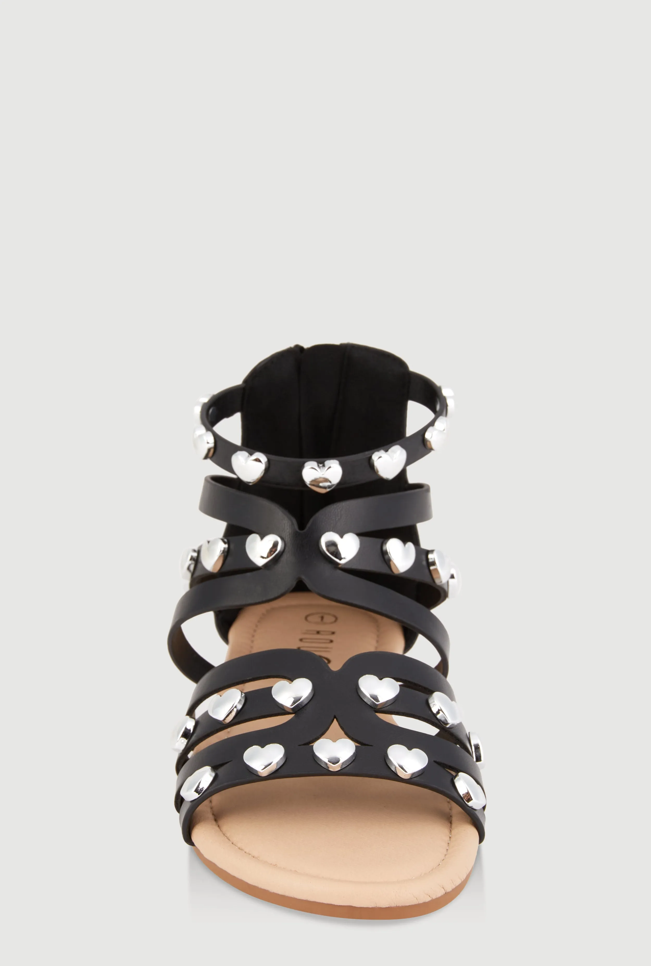 Girls Heart Studded Gladiator Sandals
