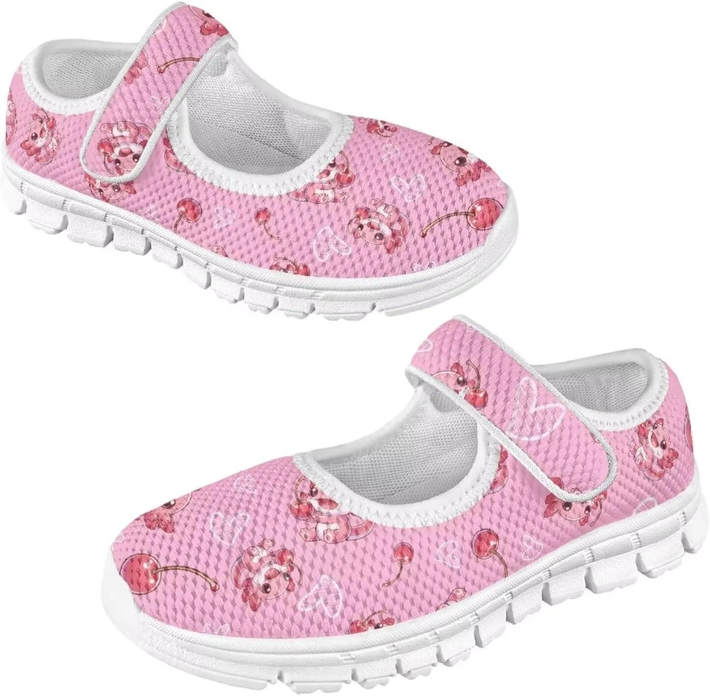 Girls Single Buckle Sneaker,Mary Jane Flats Shoes for Kids,Lightweight Walking Sneaker with White Sole Size 11-15
