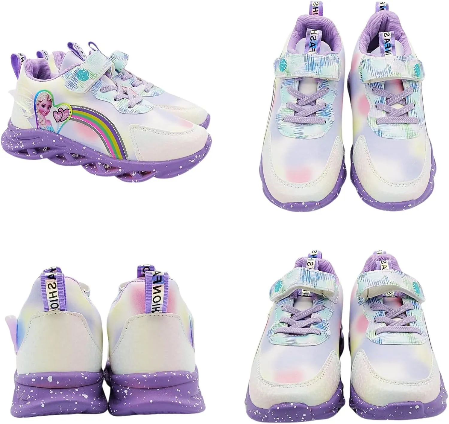 Girls Sneaker LED Light Up Trainers, Zapatillas Deportivas para Niñas, Kids Flashing Shoe Luminous Sports Mesh Shoes Xmas