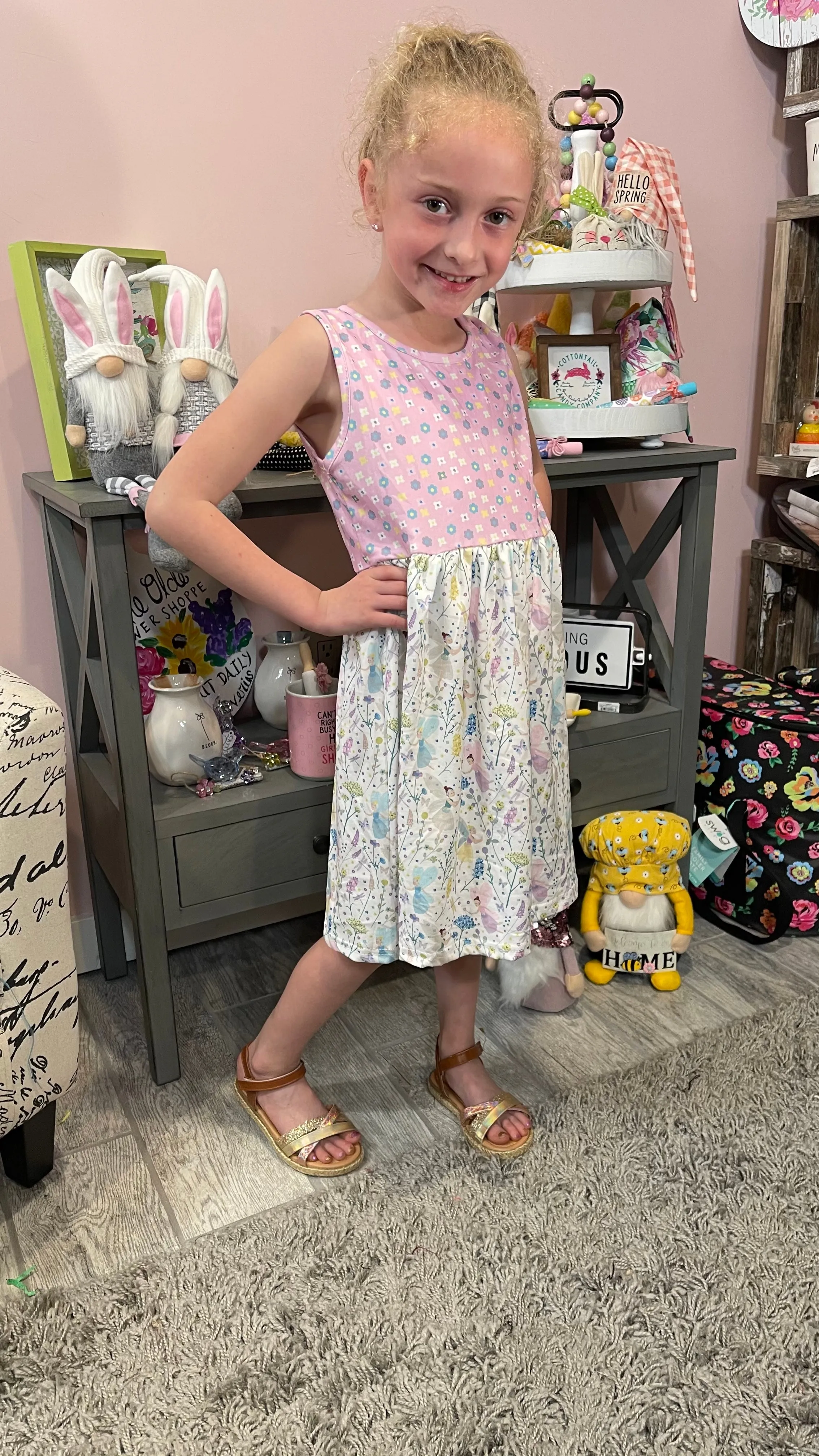 Girls Tan Espadrille Sandal