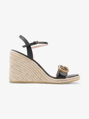 Gucci Platform Espadrille 95mm Black / Cord Leather EU 37 UK 4