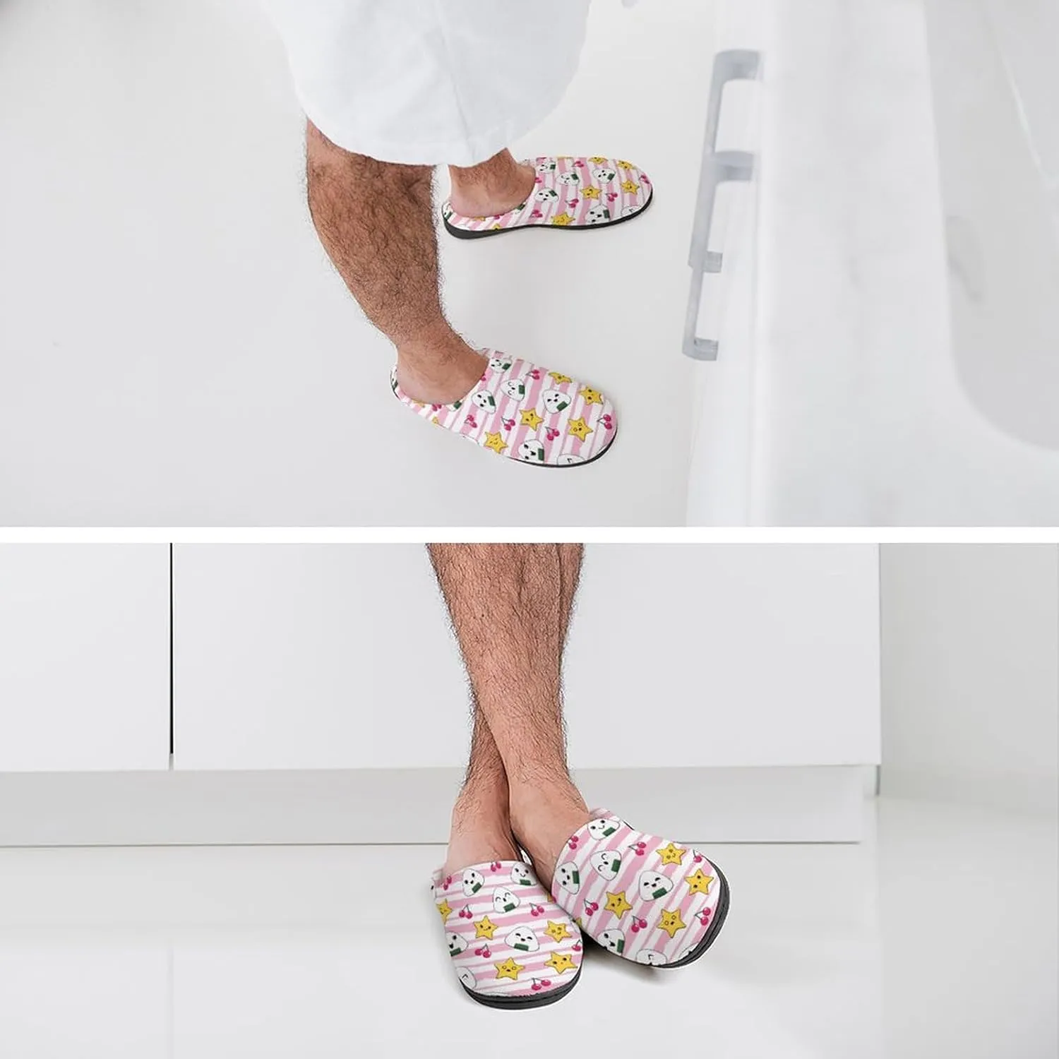 Halloween Checkered Clog Slippers For Men Non-Slip House Slippers Women's Cotton Slippers Slip-On Shoes Indoor Outdoor