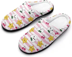 Halloween Checkered Clog Slippers For Men Non-Slip House Slippers Women's Cotton Slippers Slip-On Shoes Indoor Outdoor