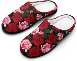 Halloween Green Eyes Black Birds Cats House Slippers For Woman Mens Memory Foam Bedroom Slippers Outdoor Slip-On Shoes