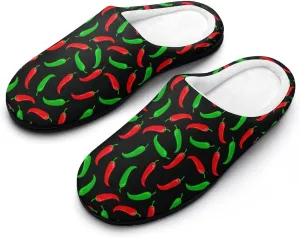 Halloween Party Green House Slippers For Woman Ladies Funny Memory Foam Bedroom Slippers Indoor Outdoor Slip-On Shoes
