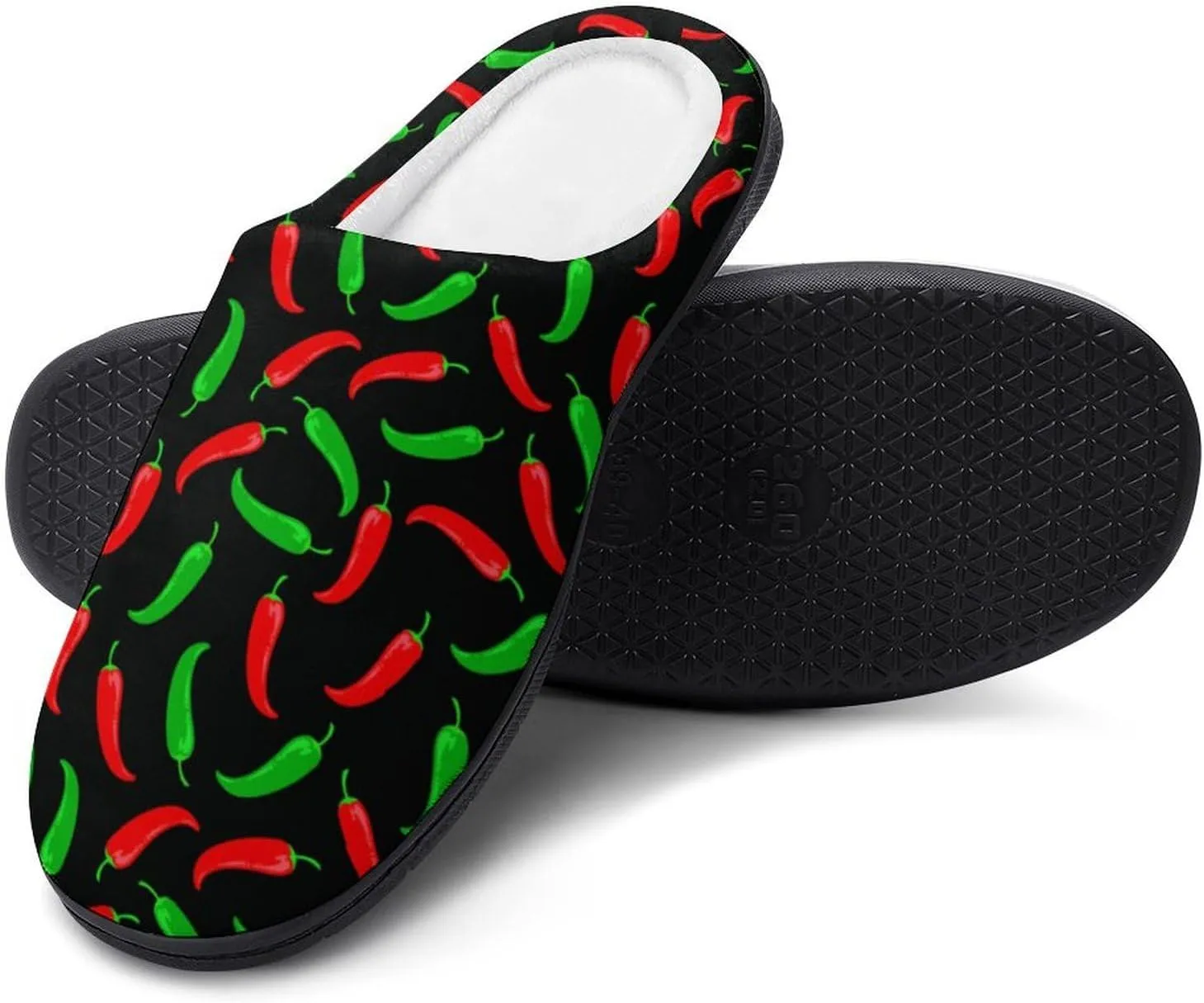 Halloween Party Green House Slippers For Woman Ladies Funny Memory Foam Bedroom Slippers Indoor Outdoor Slip-On Shoes