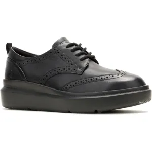 Hush Puppies Joy Leather Women's Black/Black Brogues Shoes