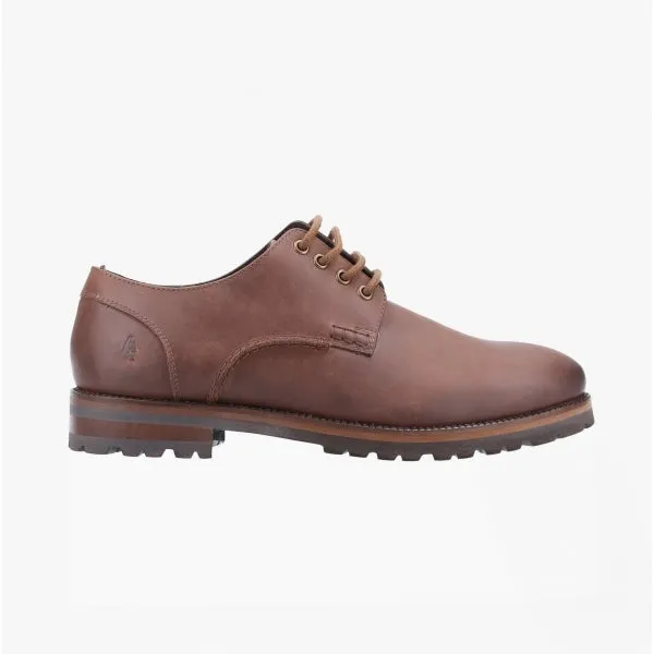 Hush Puppies TRAVIS Mens Leather Derby Shoes Brown