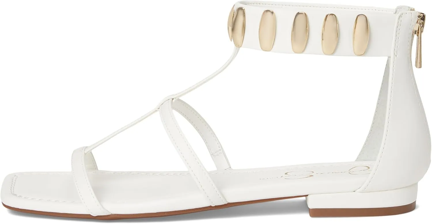 Jessica Simpson Women's Elusta Studded T-Strap Sandals Flat