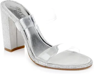 Jewel Badgley Mischka Lucero Block Heel Slide
