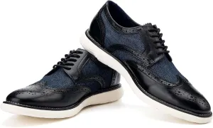 JITAI Men's Oxford Shoes,Dress Shoes Lace-up Wingtip Brogue Shoe Mens Lightweight Fashion Shoes.