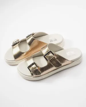 Joey Slide Sandal, Rose Gold