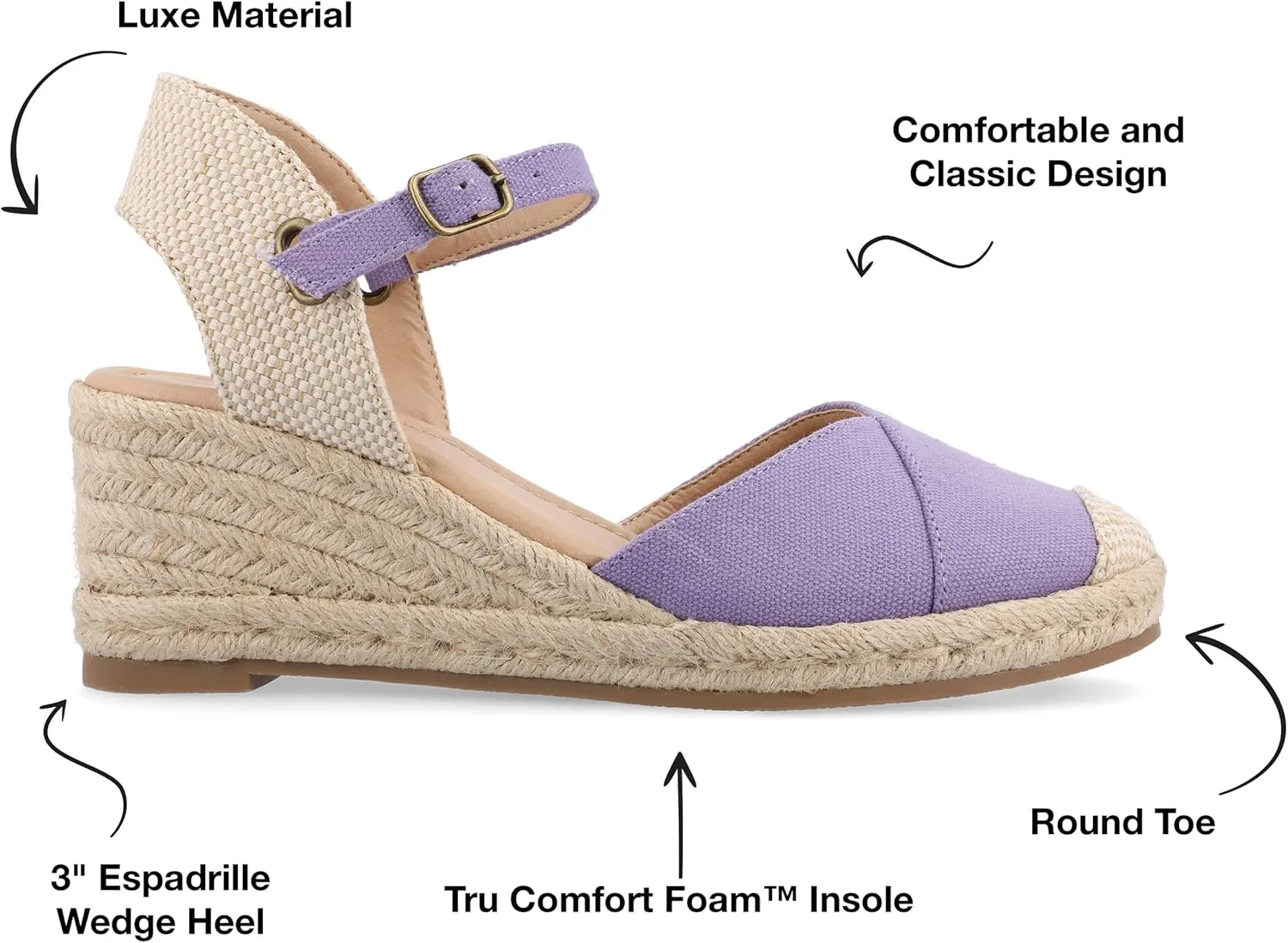 Journee Women's Comfort Foam Ashlyn Espadrille Wedge Sandals