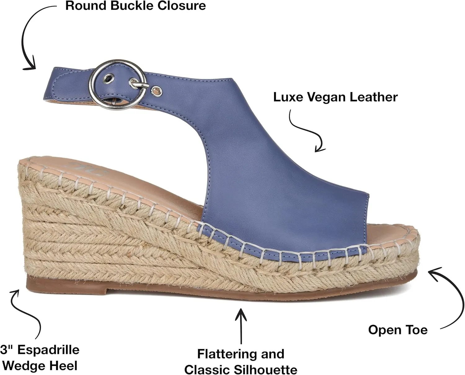 Journee Women's Crew Espadrille Wedge Sandals