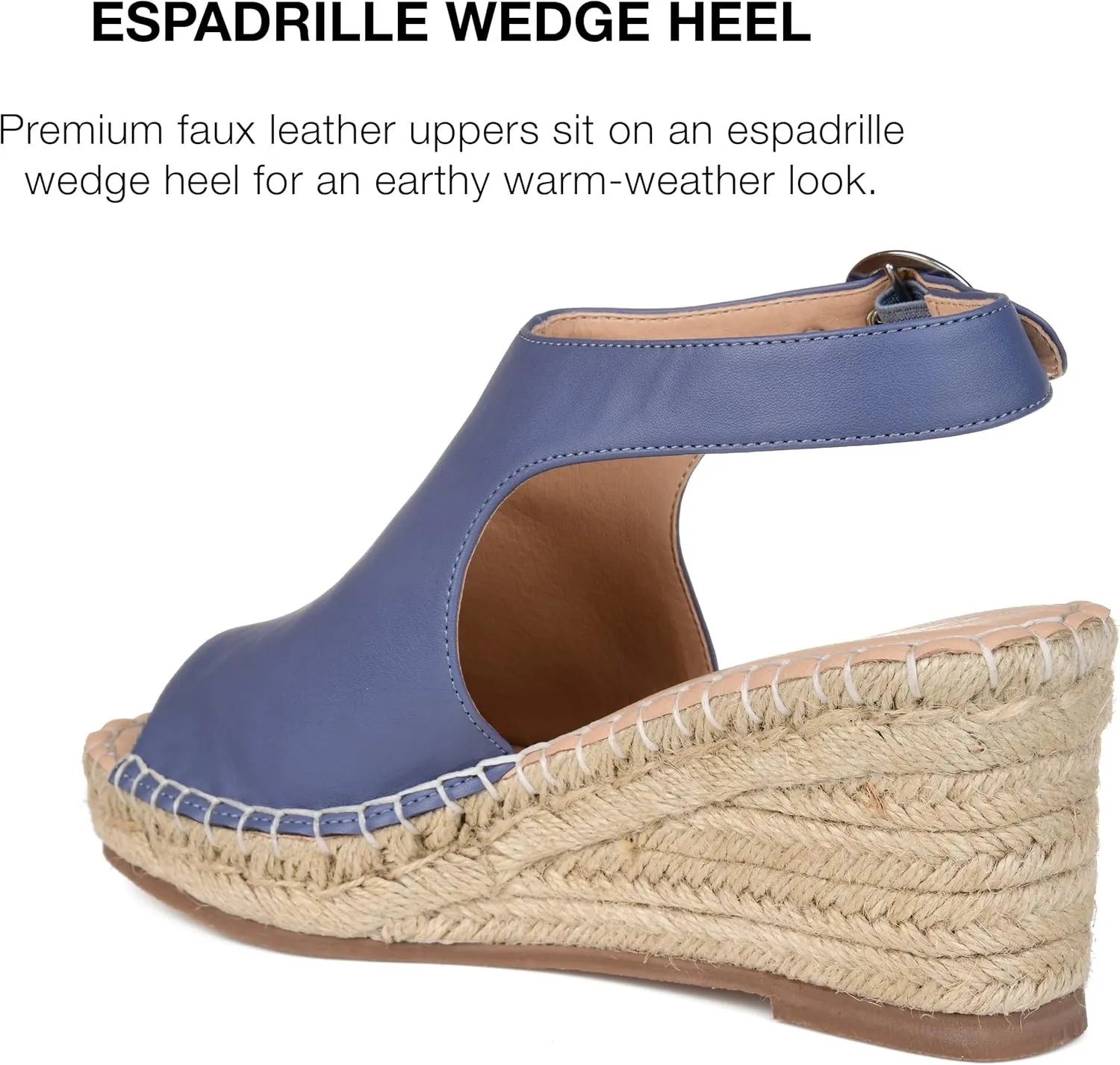 Journee Women's Crew Espadrille Wedge Sandals