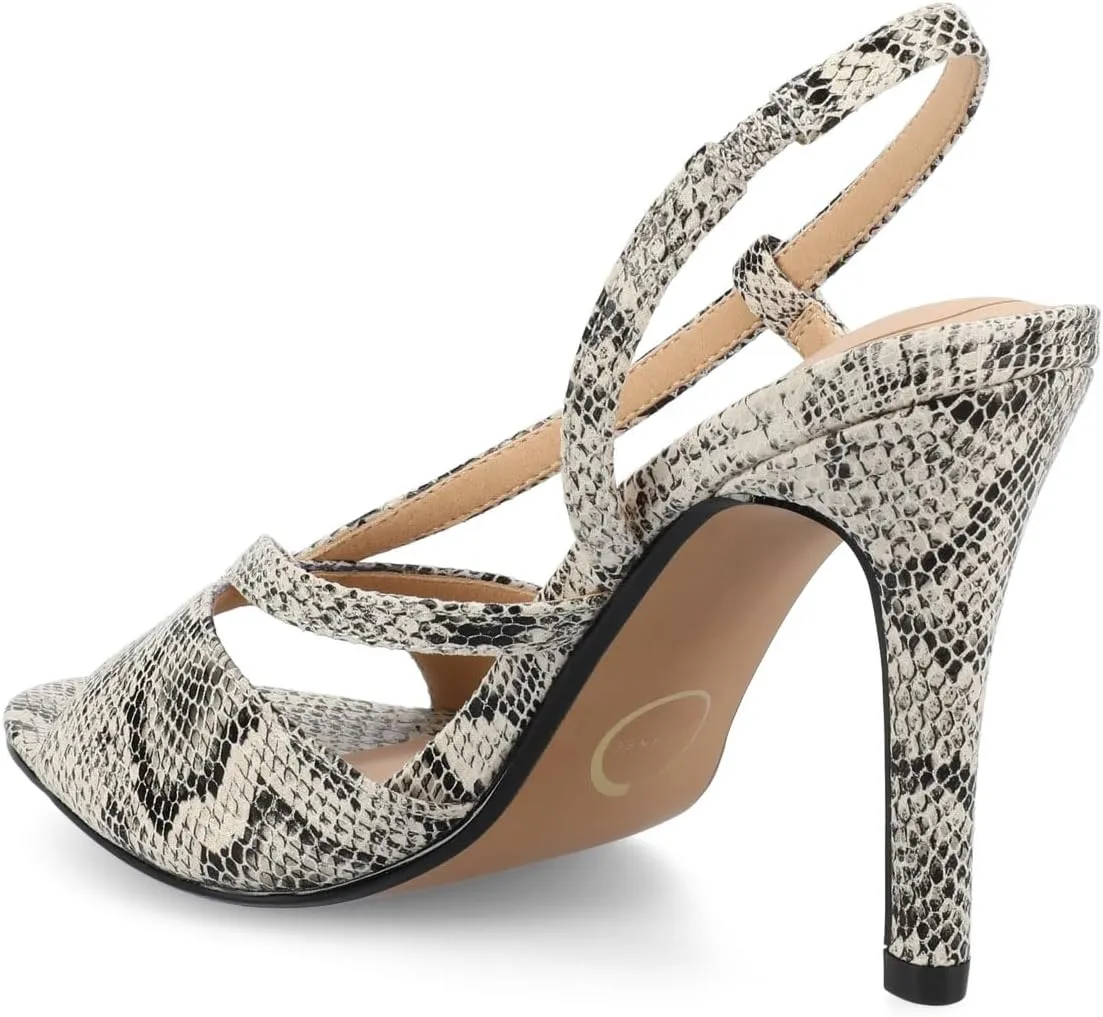 Journee Womens cushioned footbed and Varra Faux Leather Stiletto Heels