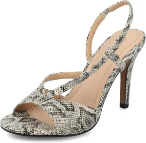 Journee Womens cushioned footbed and Varra Faux Leather Stiletto Heels
