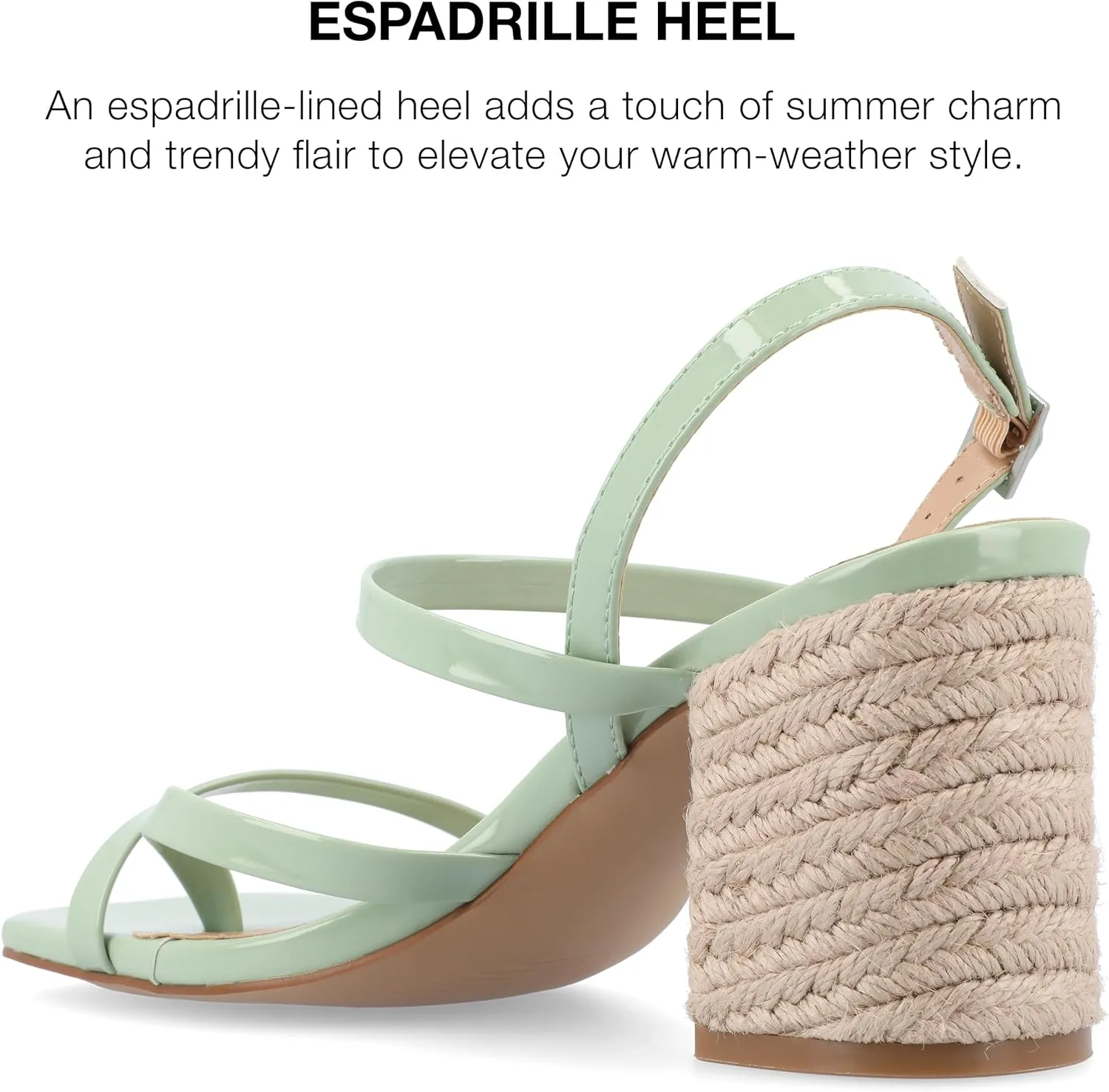 Journee Womens Olivina Tru Comfort Foam Jute Covered Block Heel Dress Sandals