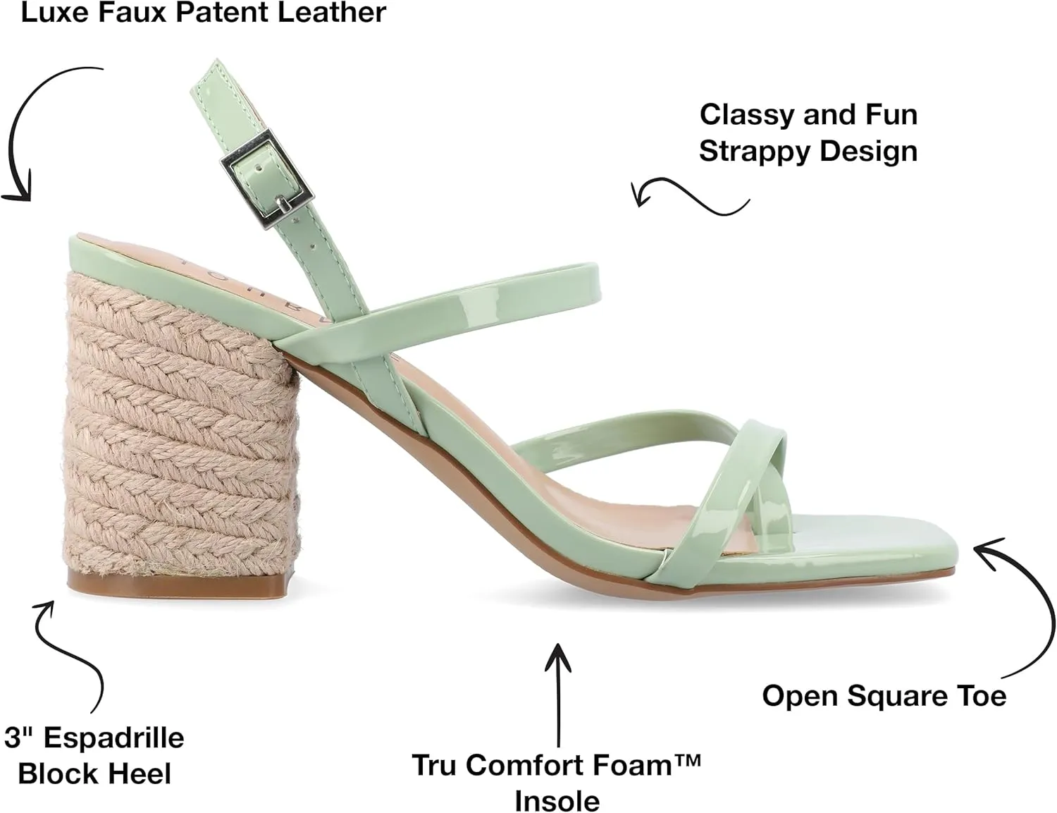Journee Womens Olivina Tru Comfort Foam Jute Covered Block Heel Dress Sandals