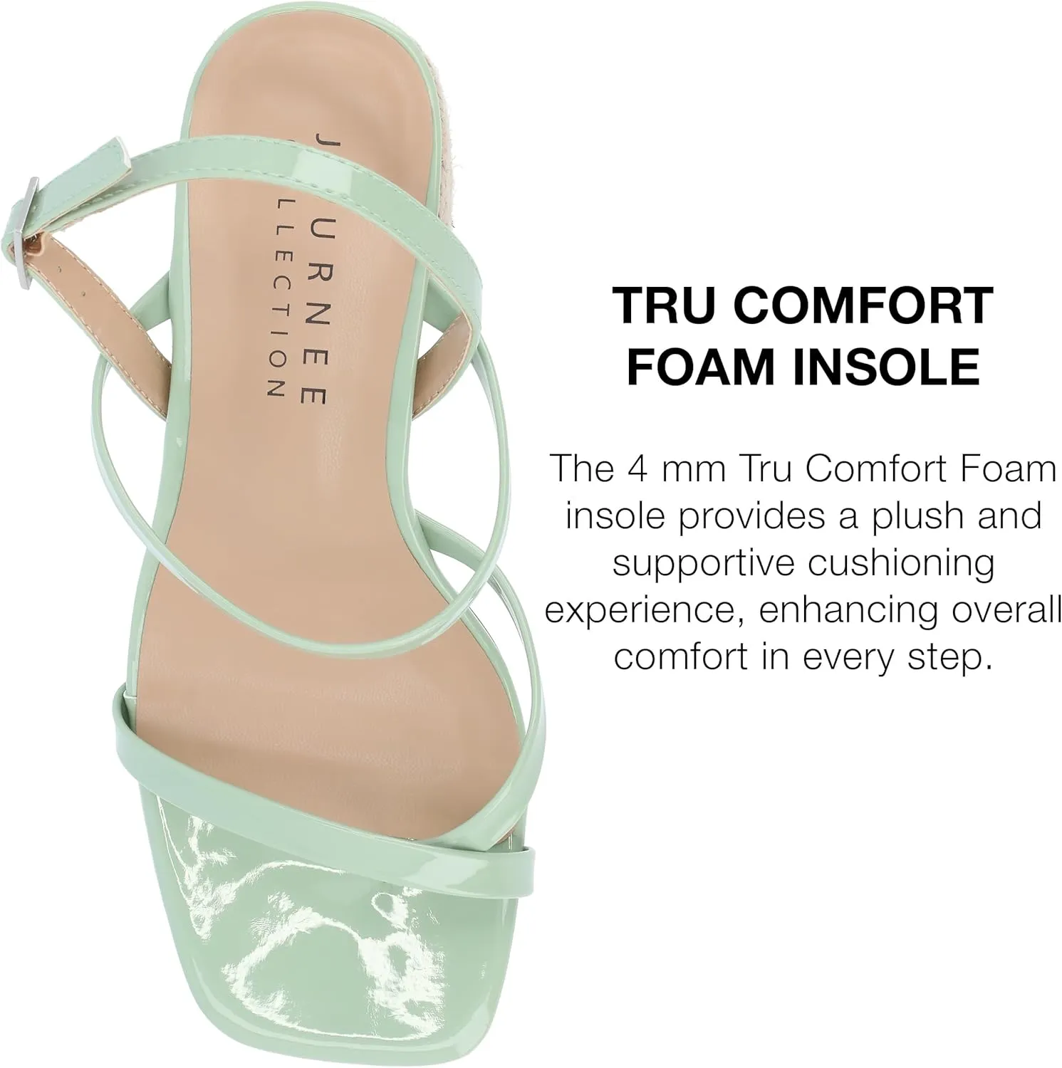 Journee Womens Olivina Tru Comfort Foam Jute Covered Block Heel Dress Sandals