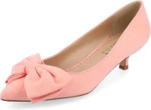 Journee Womens Orana Pointed Toe Kitten Heel Pumps