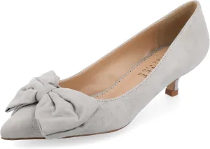 Journee Womens Orana Pointed Toe Kitten Heel Pumps