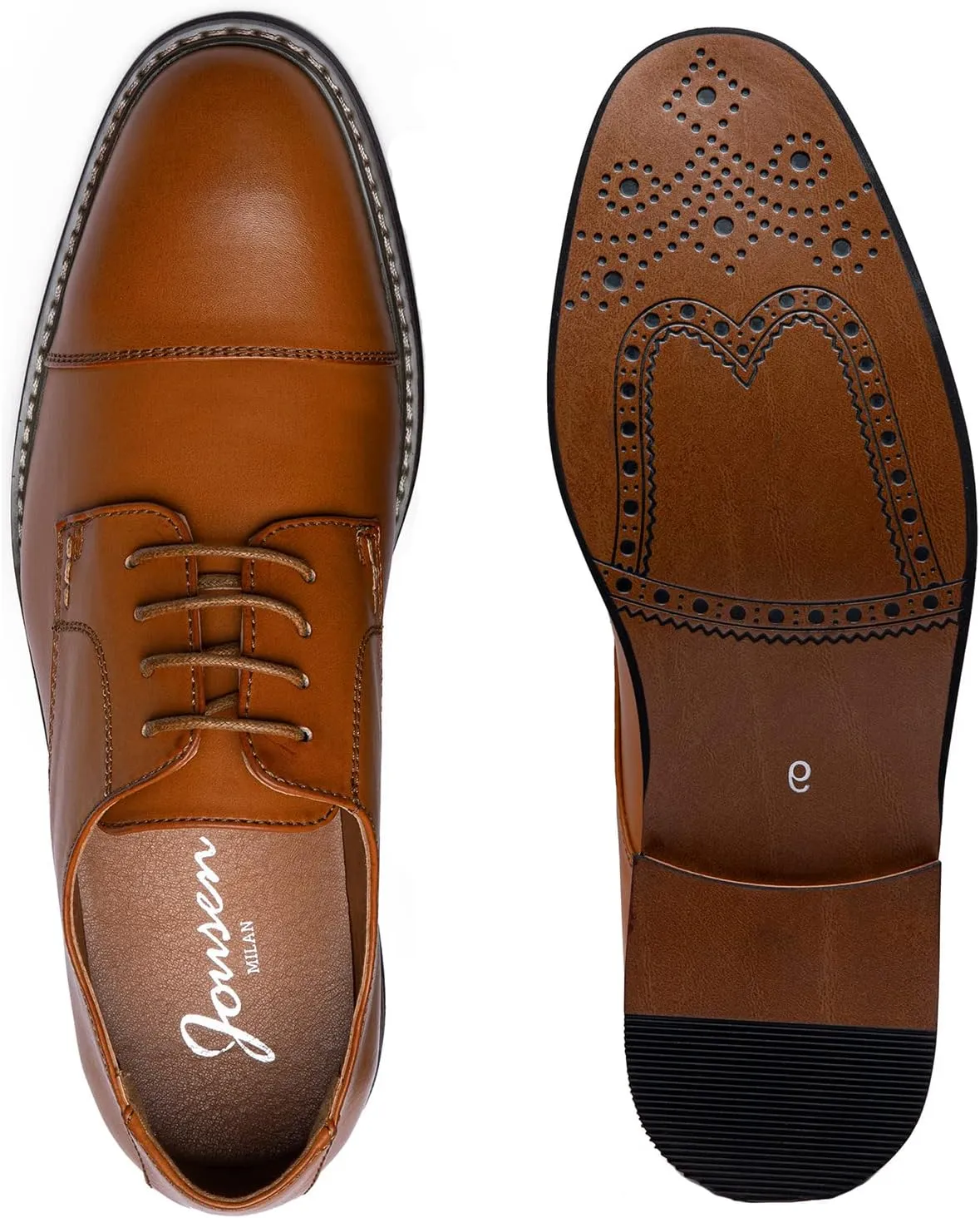 Jousen Men's Dress Shoes Classic Oxfords Formal Business Shoes Modern Derby Oxford