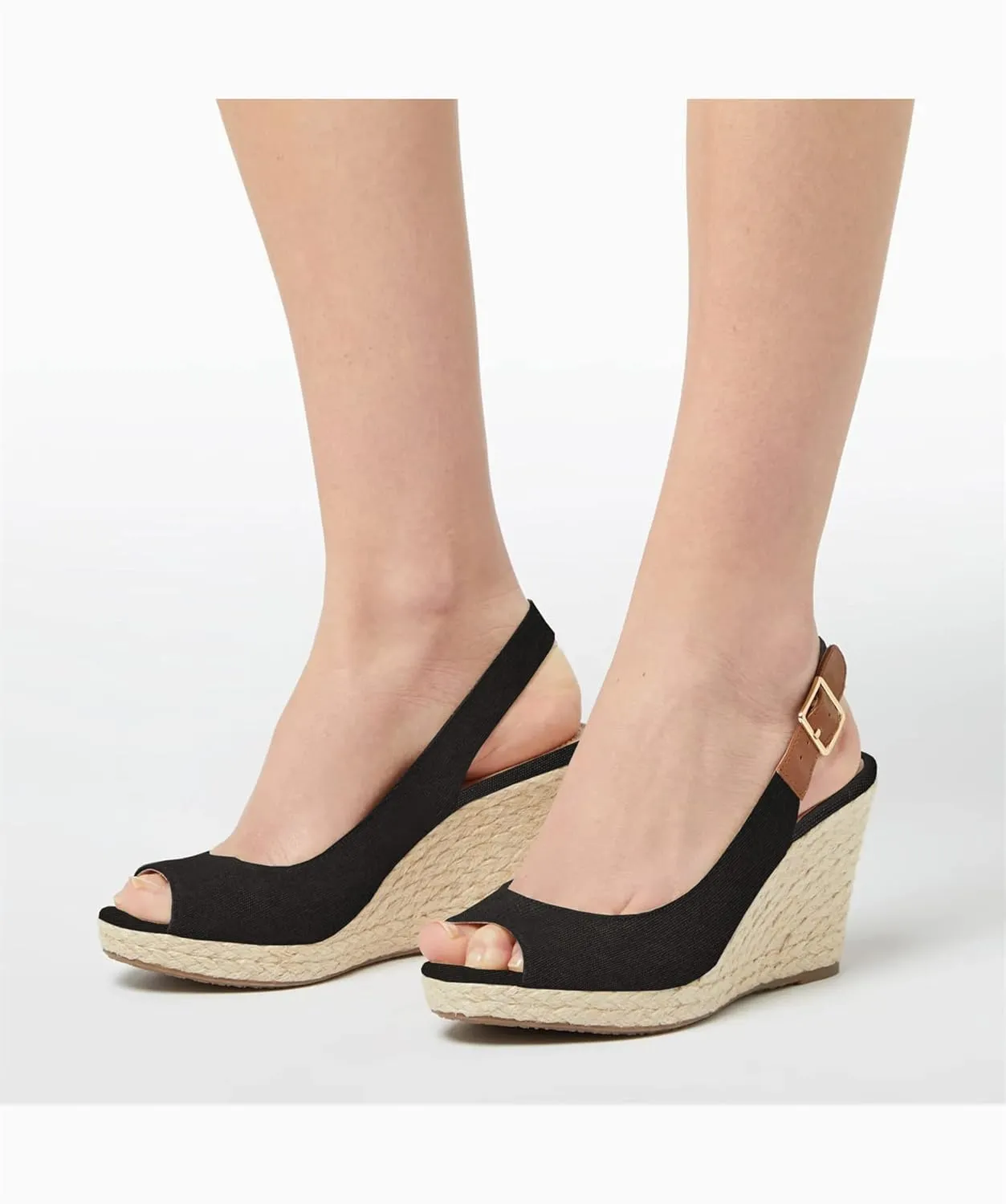 Juliet Holy Womens Ankle Strap Espadrille Wedges Round Open Toe Platform Slingback Slip on Peep Toe Sandals Comfort Summer Shoes
