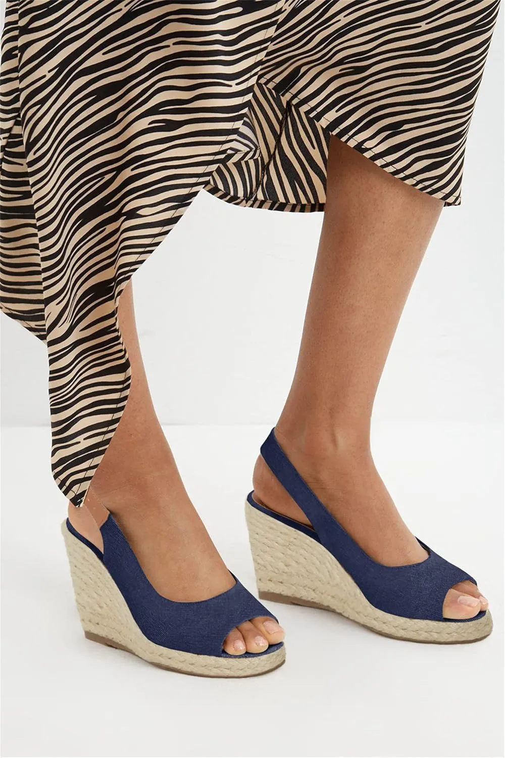 Juliet Holy Womens Ankle Strap Espadrille Wedges Round Open Toe Platform Slingback Slip on Peep Toe Sandals Comfort Summer Shoes