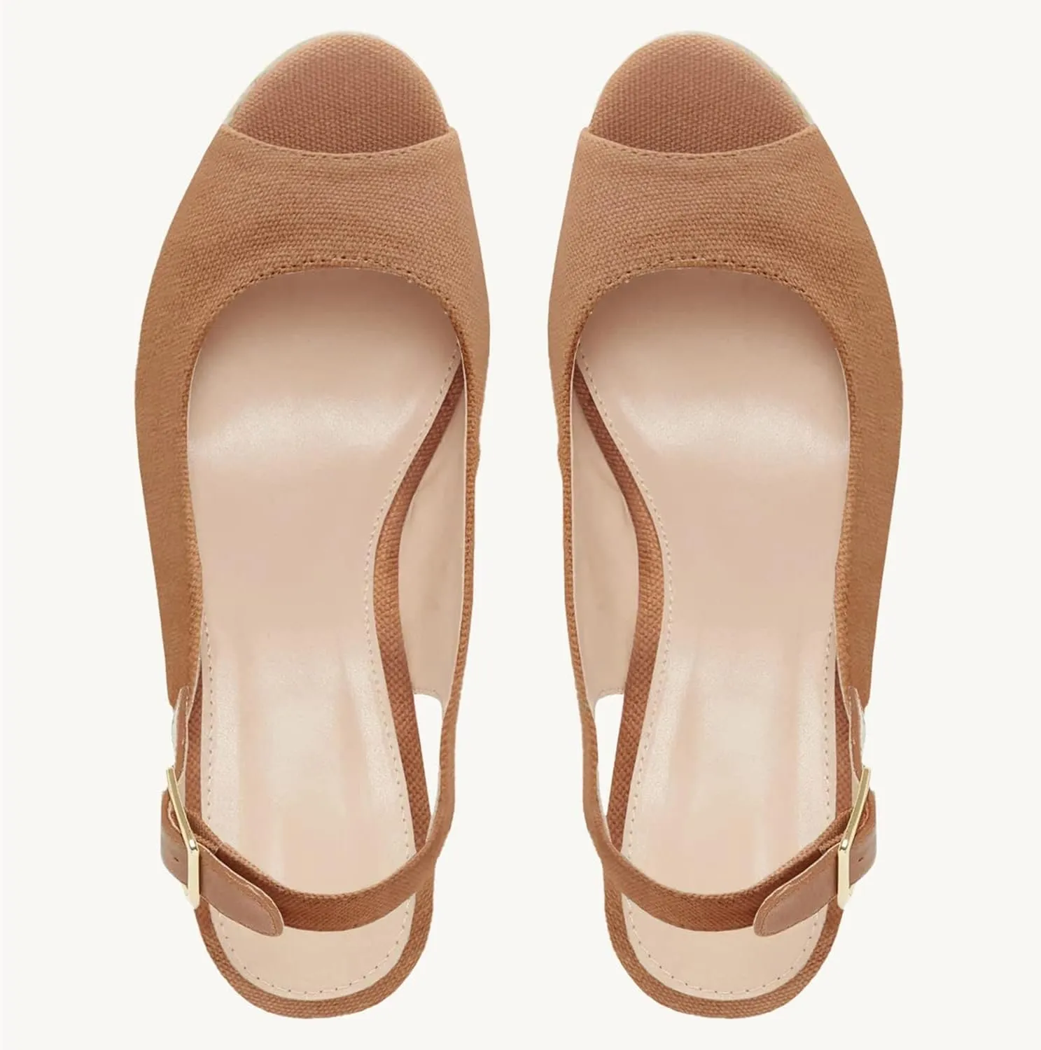 Juliet Holy Womens Ankle Strap Espadrille Wedges Round Open Toe Platform Slingback Slip on Peep Toe Sandals Comfort Summer Shoes