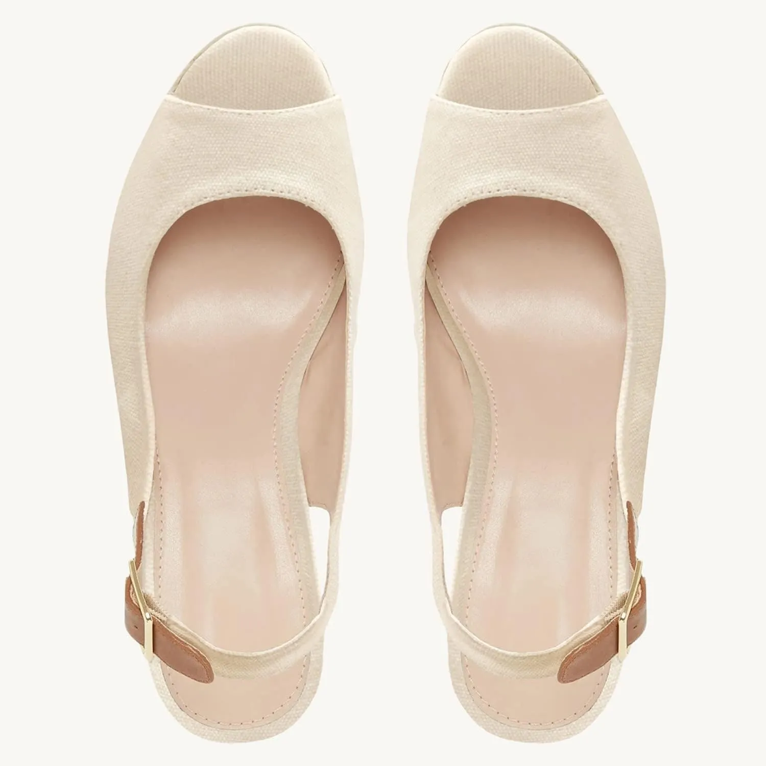 Juliet Holy Womens Ankle Strap Espadrille Wedges Round Open Toe Platform Slingback Slip on Peep Toe Sandals Comfort Summer Shoes