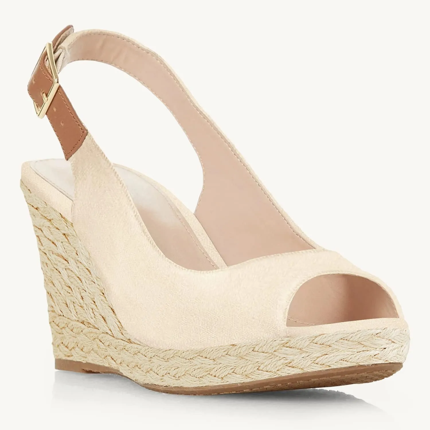 Juliet Holy Womens Ankle Strap Espadrille Wedges Round Open Toe Platform Slingback Slip on Peep Toe Sandals Comfort Summer Shoes