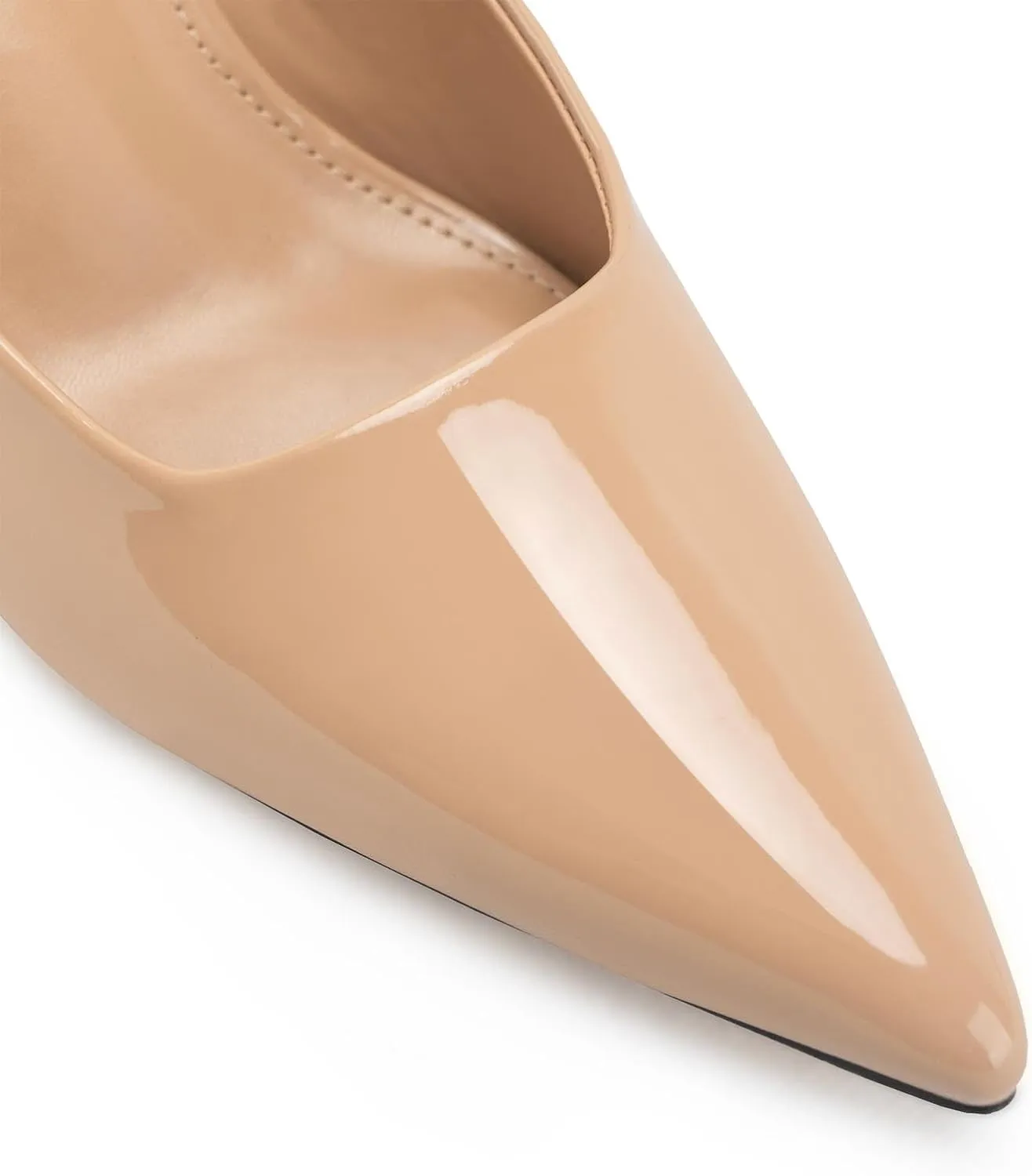KaroNairy Stiletto Heels for Women Pointed Toe Slingback Heels Closed Toe mid Heel Wedding Dress Pumps Shoes with Buckles