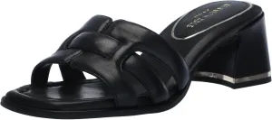 Kenneth Cole New York Women's Harper Heeled Sandal, Black Leather, 7.5
