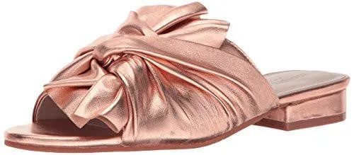 Kenneth Cole York Violet Flat Sandal Rose Gold 8 M Us