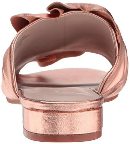 Kenneth Cole York Violet Flat Sandal Rose Gold 8 M Us