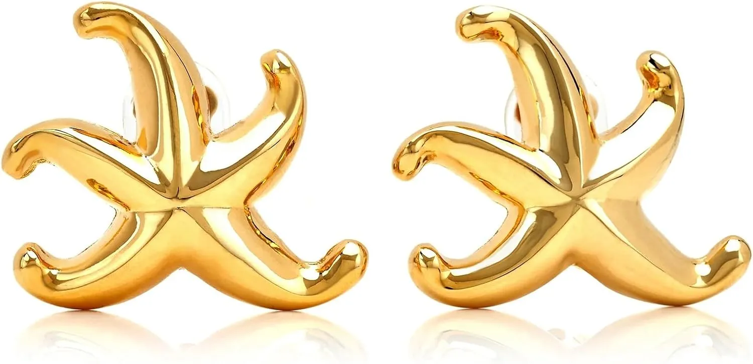 Kenneth Jay Lane Women's Gold Starfish Clip-On Earrings