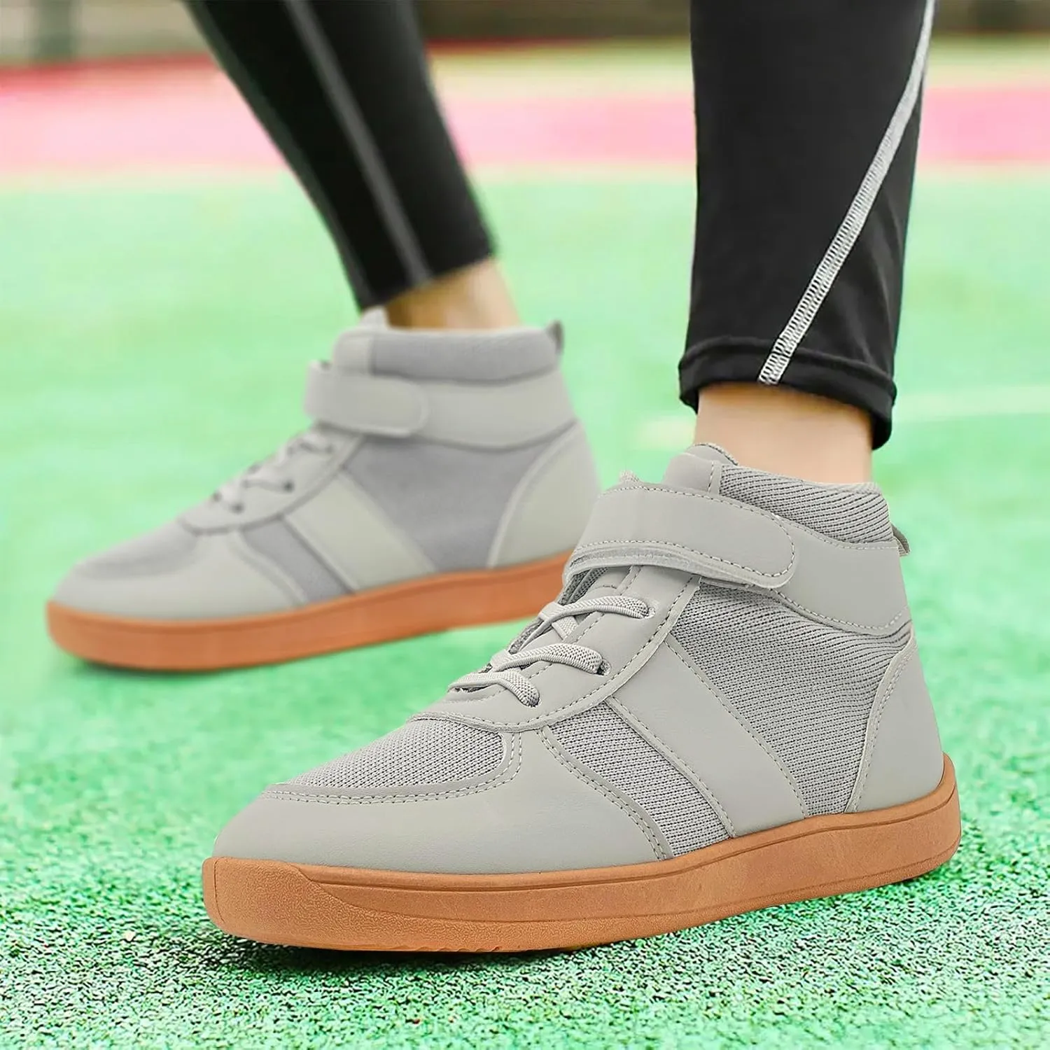 Kids Barefoot Wide Toe Shoes High Top Wrestling Boxing Shoes Comfort Hiking Boots Comfort Zero Drop Minimalist Sneaker for Little Big Kid